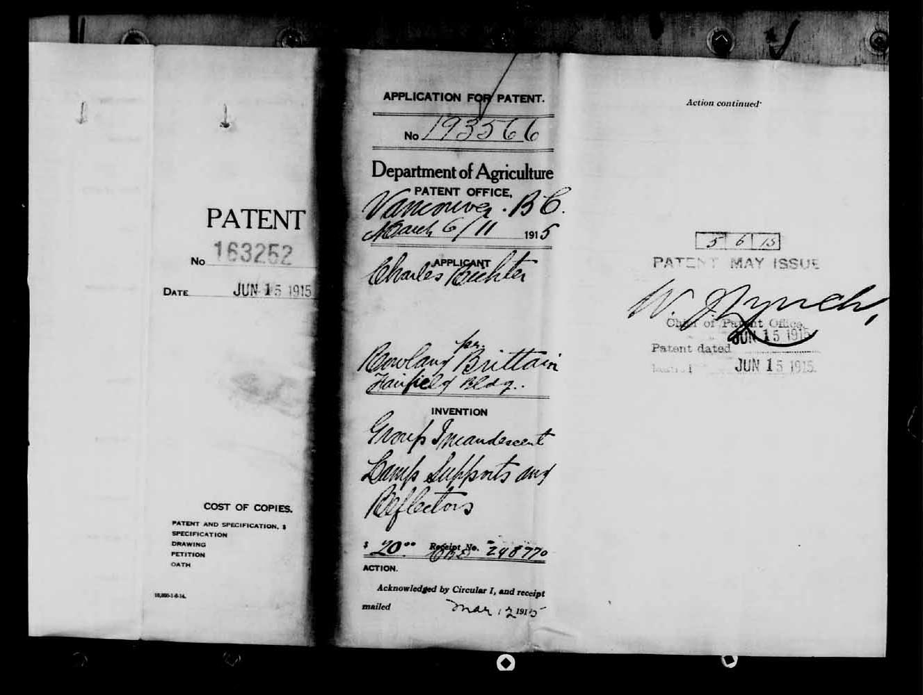 Digitized page of Canadian Patents, 1869-1919 for Image No.: e005759213