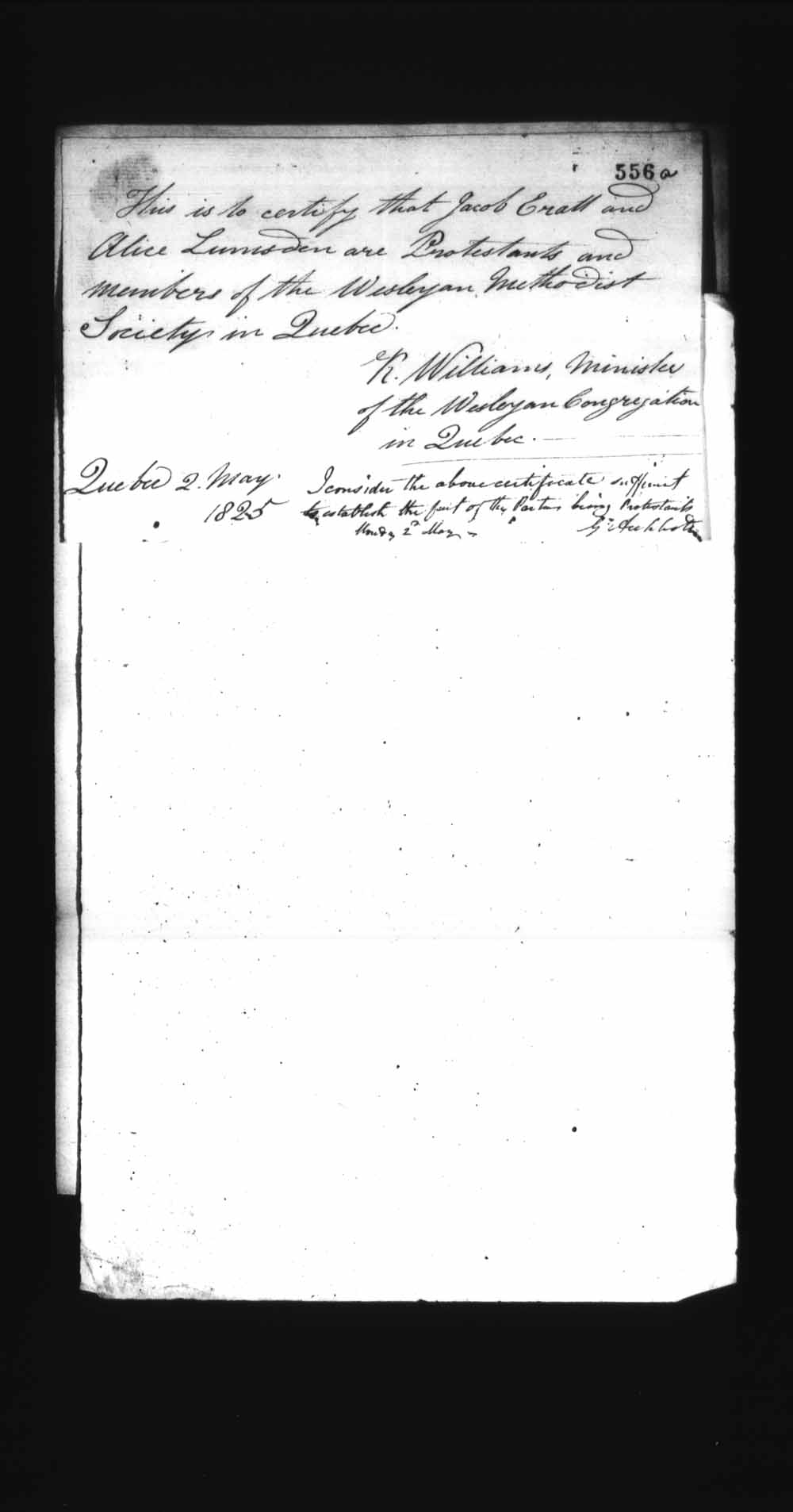 Digitized page of Upper and Lower Canada Marriage Bonds (1779-1865) for Image No.: e008236547