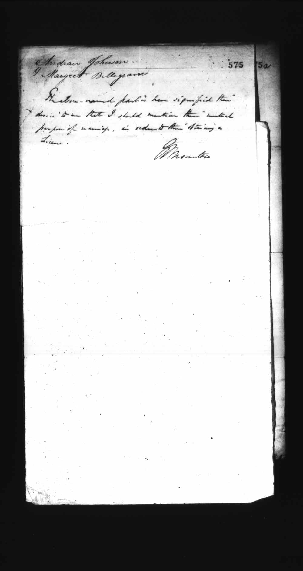 Page numérisé de Cautionnements de mariages pour le Haut-Canada et le Bas-Canada (1779-1865) pour l'image numéro: e008236573