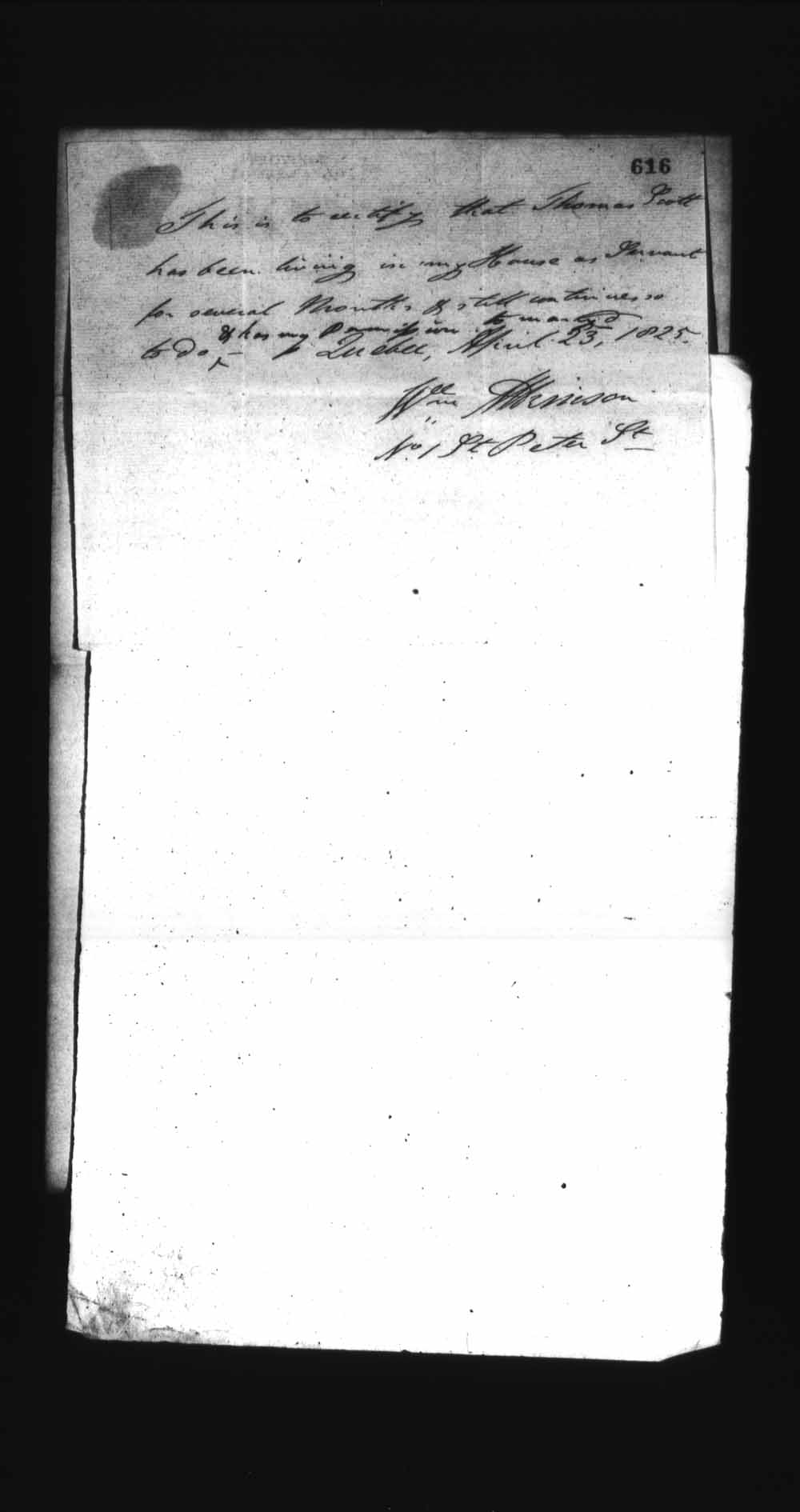 Page numérisé de Cautionnements de mariages pour le Haut-Canada et le Bas-Canada (1779-1865) pour l'image numéro: e008236629