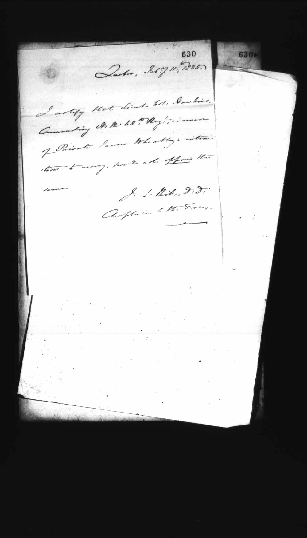 Page numérisé de Cautionnements de mariages pour le Haut-Canada et le Bas-Canada (1779-1865) pour l'image numéro: e008236653