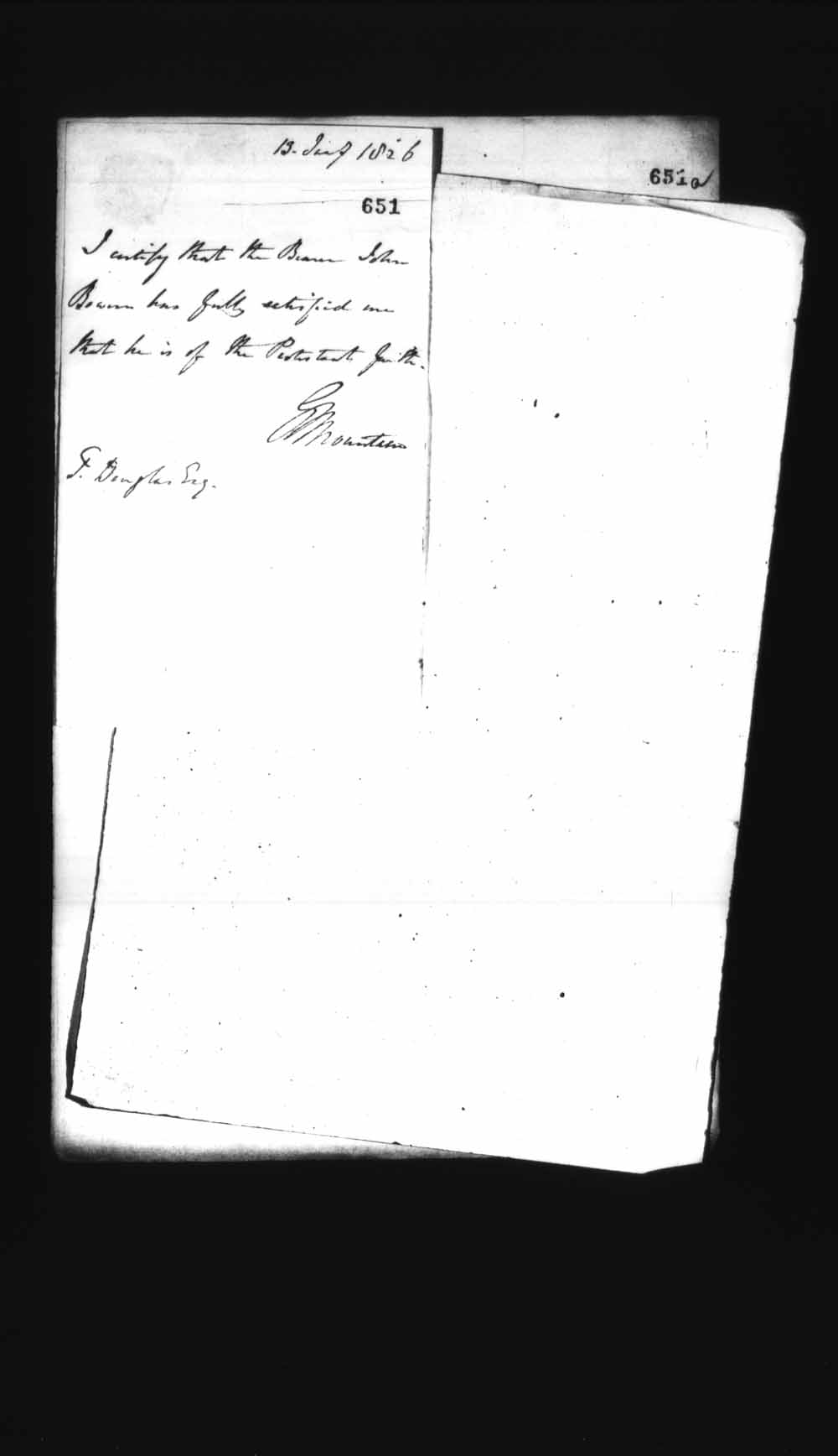 Digitized page of Upper and Lower Canada Marriage Bonds (1779-1865) for Image No.: e008236681