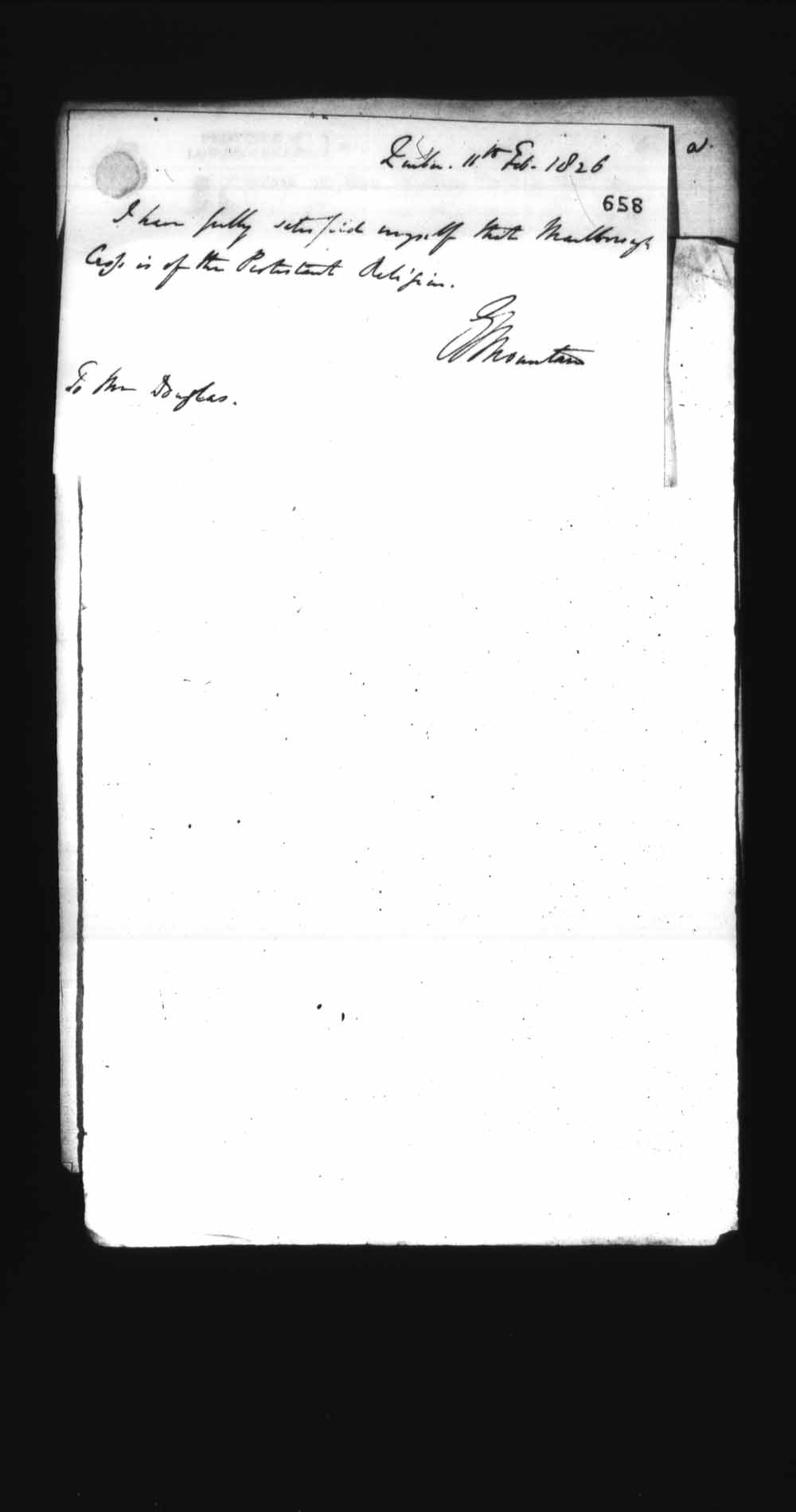 Digitized page of Upper and Lower Canada Marriage Bonds (1779-1865) for Image No.: e008236692