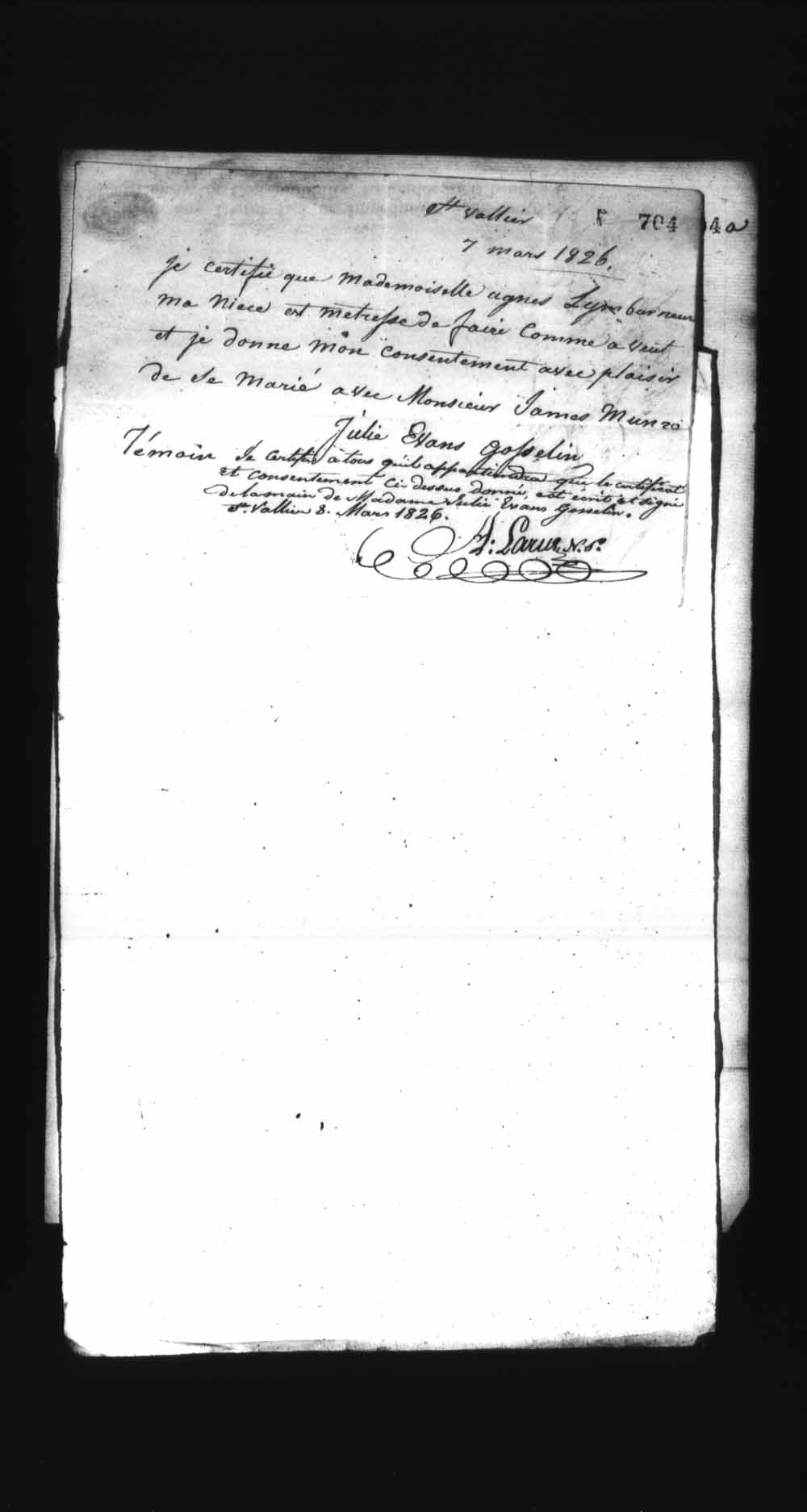 Digitized page of Upper and Lower Canada Marriage Bonds (1779-1865) for Image No.: e008236756
