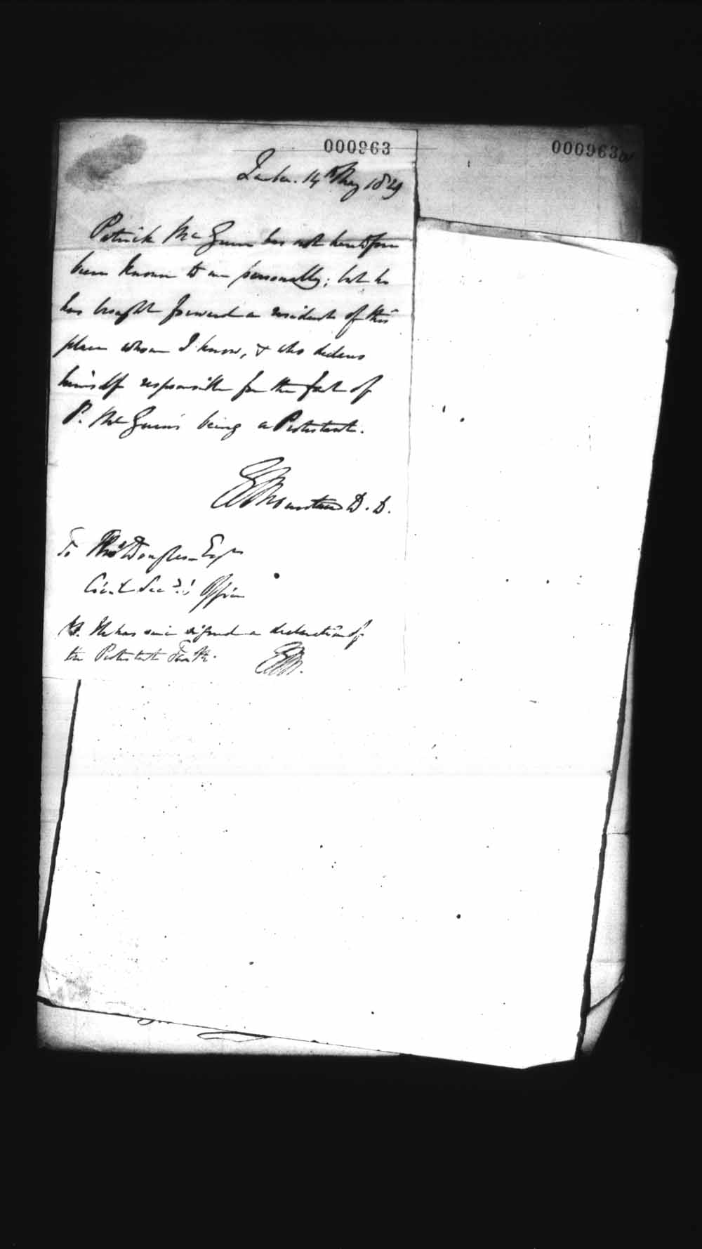 Digitized page of Upper and Lower Canada Marriage Bonds (1779-1865) for Image No.: e008237070