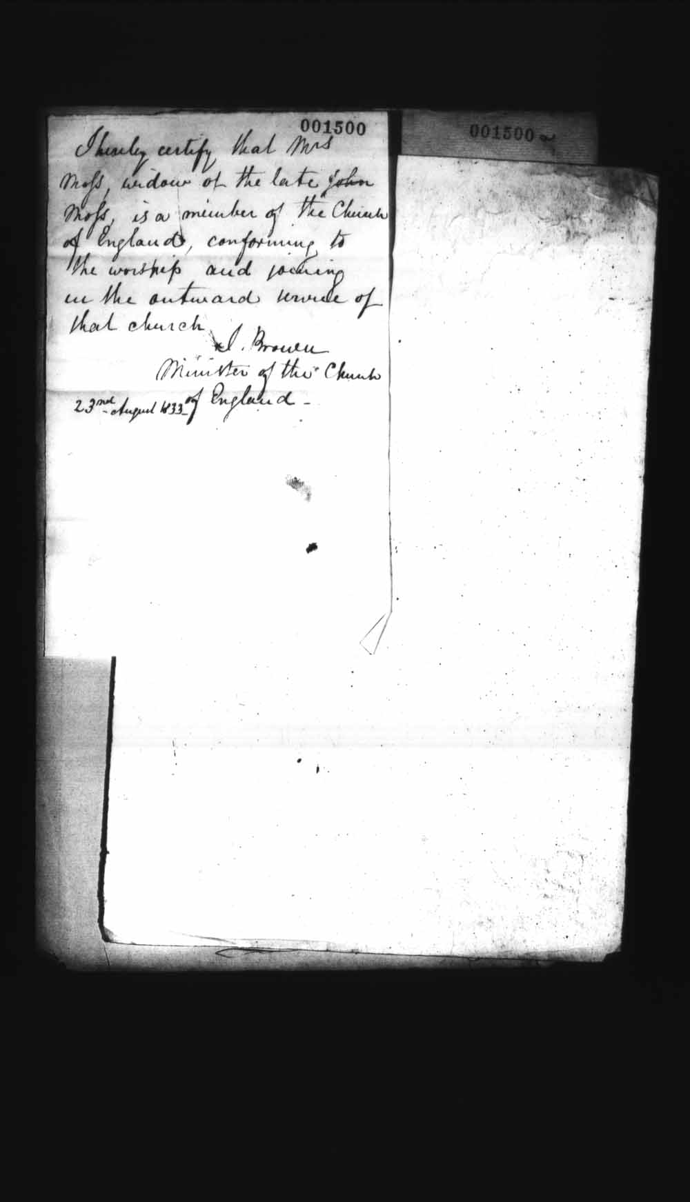 Digitized page of Upper and Lower Canada Marriage Bonds (1779-1865) for Image No.: e008237789