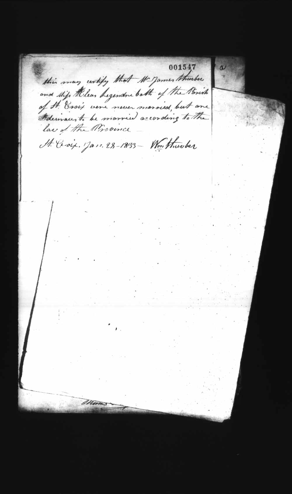 Page numérisé de Cautionnements de mariages pour le Haut-Canada et le Bas-Canada (1779-1865) pour l'image numéro: e008237850
