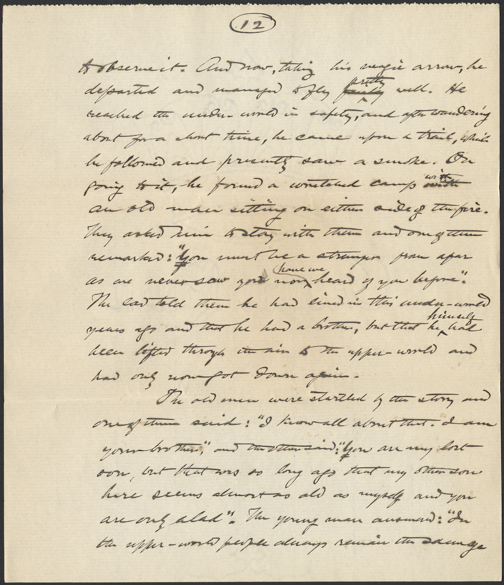 Papier beige avec texte manuscrit en noir