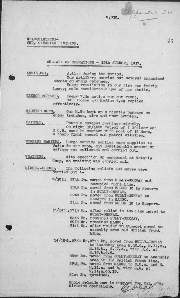 Hill 70 Casualty Lists? - Canadian Expeditionary Force Study Group